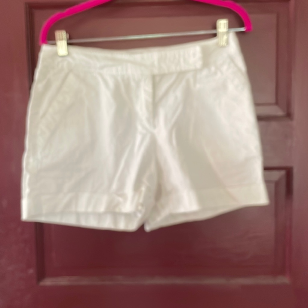 White Cuffed Shorts